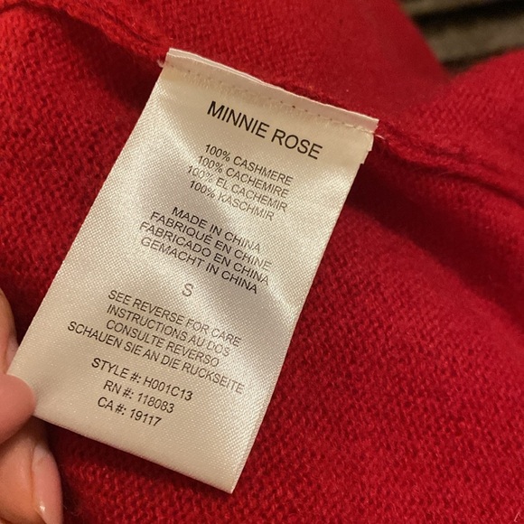Minnie Rose 🌹 cashmere open front cardigan size small - Picture 4 of 4